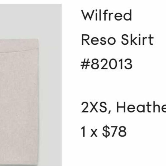Aritzia Wilfred Matching skirt and top set NEW! - Picture 3 of 3